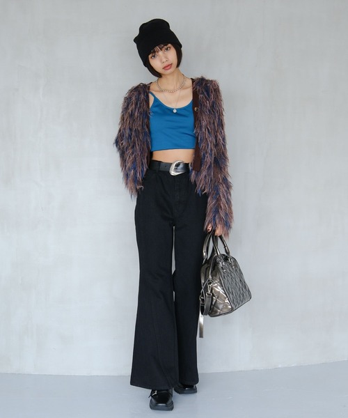 PAGEBOY（ページボーイ）の「モンスターモップカーディガン（カーディガン/ボレロ・レディース・ブラウン系その他/ブラック/オフホワイト・FREE）」の21枚目の写真