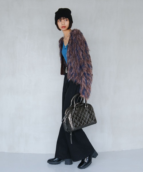 PAGEBOY（ページボーイ）の「モンスターモップカーディガン（カーディガン/ボレロ・レディース・ブラウン系その他/ブラック/オフホワイト・FREE）」の22枚目の写真