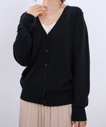 選べる2タイプ！Vネック&ラウンドネックベーシックニットカーディガン