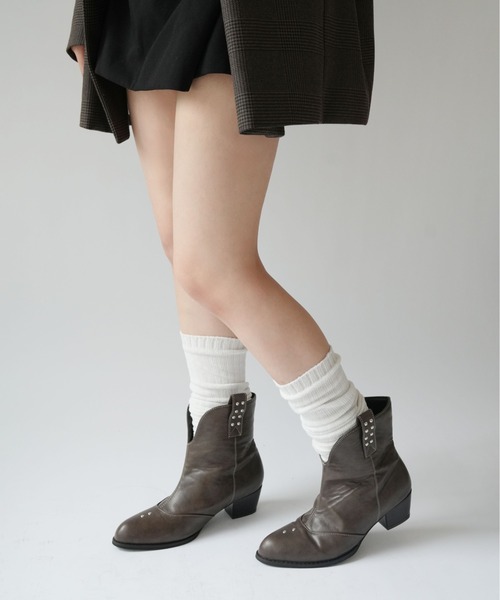 Port（ポート）の「【 SORUTT / ソルト 】 3連 バックル フェイクレザー ブーツ / ロングブーツ ショートブーツ #_（ブーツ・レディース・ブラウン/ブラック・M/L/XL）」の11枚目の写真