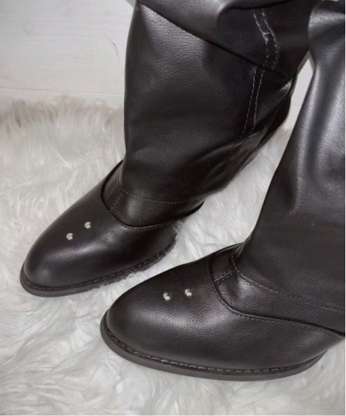 Port（ポート）の「【 SORUTT / ソルト 】 3連 バックル フェイクレザー ブーツ / ロングブーツ ショートブーツ #_（ブーツ・レディース・ブラウン/ブラック・M/L/XL）」の19枚目の写真