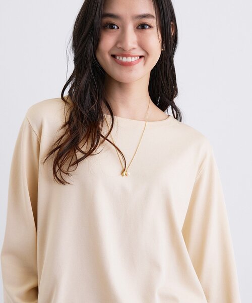 INDIVI（インディヴィ）の「ロングライン ストレッチニット（ニット/セーター・レディース・ナチュラル/ホワイト系3/スモーキーグリーン系/ネイビー・13/15 /38）」の10枚目の写真