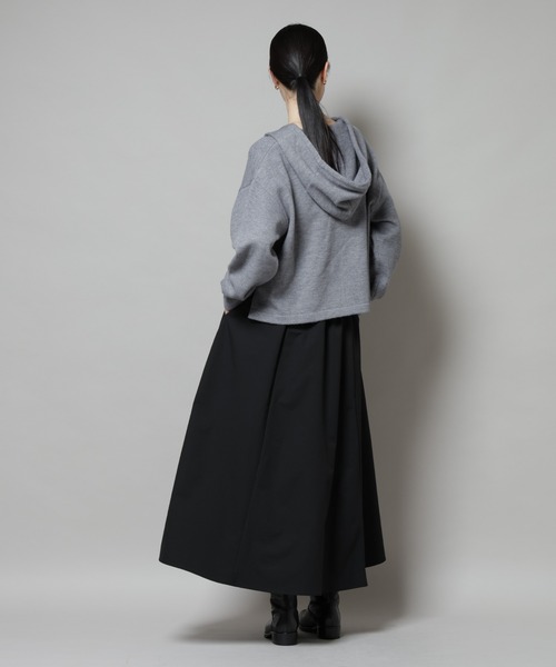 NANO universe（ナノユニバース）の「スキッパーフードニット（ニット/セーター・レディース・グレー/ベージュ/ネイビー・FREE）」の15枚目の写真