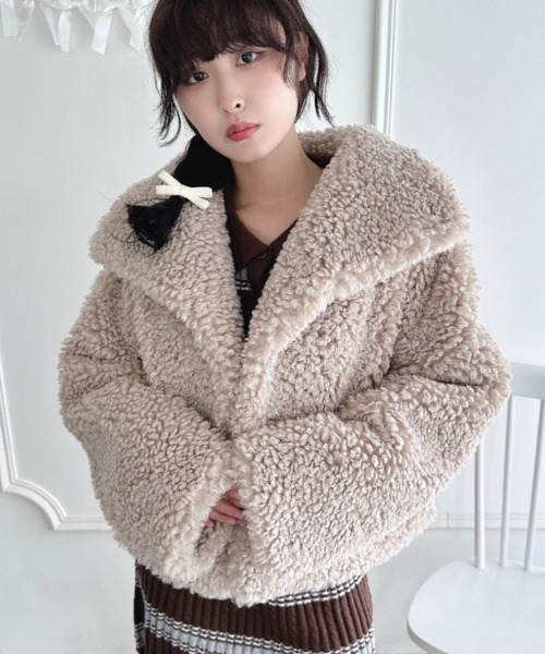 セール】プードルファージャケット（ステンカラーコート）｜Loueme