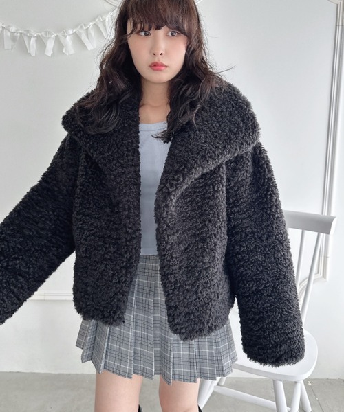 セール】プードルファージャケット（ステンカラーコート）｜Loueme