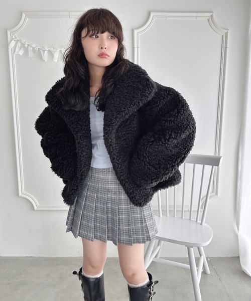 セール】プードルファージャケット（ステンカラーコート）｜Loueme