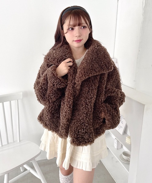 セール】プードルファージャケット（ステンカラーコート）｜Loueme