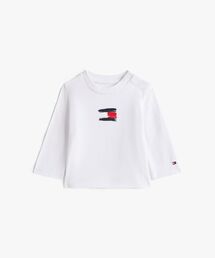 TOMMY HILFIGER（トミーヒルフィガー）の「BABY フラッグロゴベビーロングスリーブTシャツ（その他ベビーウェア）」