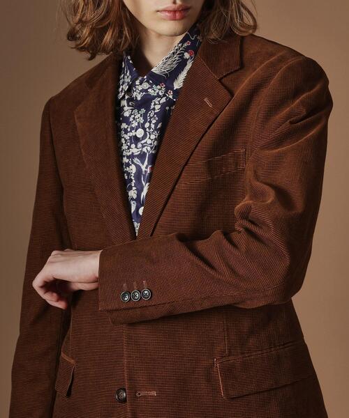 40ｃｔ＆525（フォーティーカラッツアンドゴーニーゴ）の「【Sサイズ～】ドビーキャラメルコールジャケット（テーラードジャケット・メンズ・ダークブラウン/カーキ系6・04/03/02/01）」の6枚目の写真