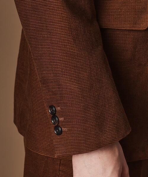 40ｃｔ＆525（フォーティーカラッツアンドゴーニーゴ）の「【Sサイズ～】ドビーキャラメルコールジャケット（テーラードジャケット・メンズ・ダークブラウン/カーキ系6・04/03/02/01）」の10枚目の写真