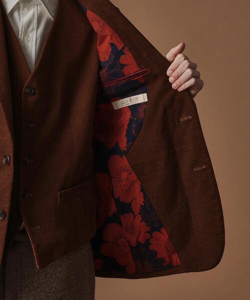 40ｃｔ＆525（フォーティーカラッツアンドゴーニーゴ）の「【Sサイズ～】ドビーキャラメルコールジャケット（テーラードジャケット・メンズ・ダークブラウン/カーキ系6・04/03/02/01）」の5枚目の写真
