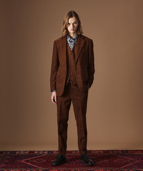 40ｃｔ＆525（フォーティーカラッツアンドゴーニーゴ）の「【Sサイズ～】ドビーキャラメルコールジャケット（テーラードジャケット・メンズ・ダークブラウン/カーキ系6・04/03/02/01）」の16枚目の写真