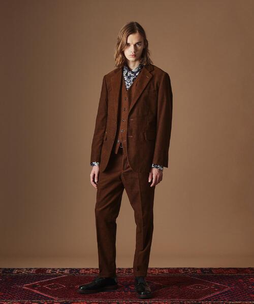 40ｃｔ＆525（フォーティーカラッツアンドゴーニーゴ）の「【Sサイズ～】ドビーキャラメルコールジャケット（テーラードジャケット・メンズ・ダークブラウン/カーキ系6・04/03/02/01）」の14枚目の写真