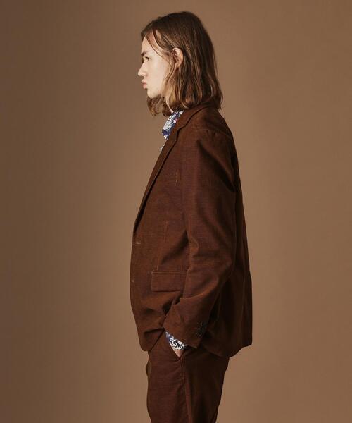 40ｃｔ＆525（フォーティーカラッツアンドゴーニーゴ）の「【Sサイズ～】ドビーキャラメルコールジャケット（テーラードジャケット・メンズ・ダークブラウン/カーキ系6・04/03/02/01）」の15枚目の写真