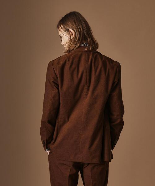 40ｃｔ＆525（フォーティーカラッツアンドゴーニーゴ）の「【Sサイズ～】ドビーキャラメルコールジャケット（テーラードジャケット・メンズ・ダークブラウン/カーキ系6・04/03/02/01）」の13枚目の写真