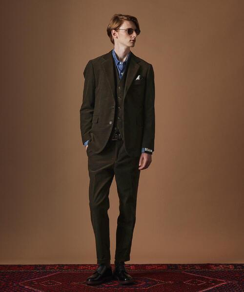 40ｃｔ＆525（フォーティーカラッツアンドゴーニーゴ）の「【Sサイズ～】ドビーキャラメルコールジャケット（テーラードジャケット・メンズ・ダークブラウン/カーキ系6・04/03/02/01）」の20枚目の写真