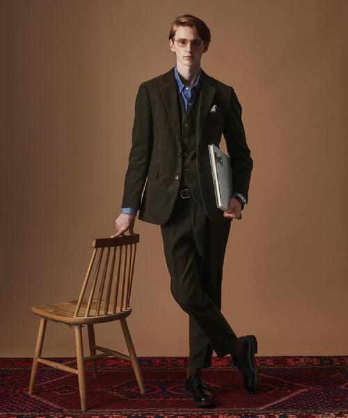 40ｃｔ＆525（フォーティーカラッツアンドゴーニーゴ）の「【Sサイズ～】ドビーキャラメルコールジャケット（テーラードジャケット・メンズ・ダークブラウン/カーキ系6・04/03/02/01）」の22枚目の写真