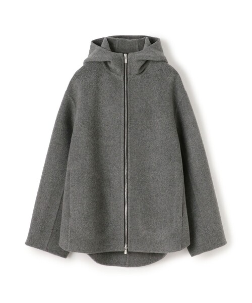 GALERIE VIE（ギャルリー ヴィー）の「ウールカシミヤダブルフェイス フーデッドショートコート（その他アウター・レディース・ライトグレー/ネイビー/グレー・FREE）」の3枚目の写真