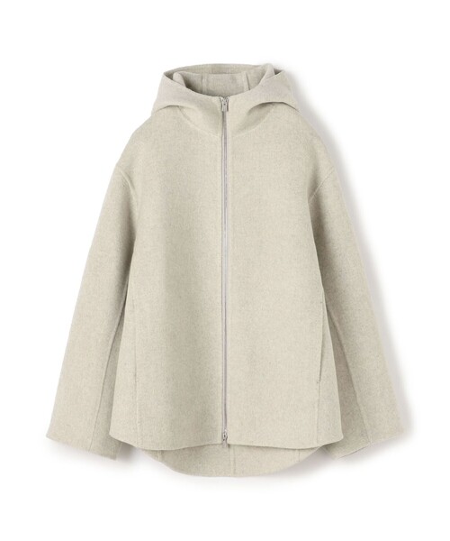 GALERIE VIE（ギャルリー ヴィー）の「ウールカシミヤダブルフェイス フーデッドショートコート（その他アウター・レディース・ライトグレー/ネイビー/グレー・FREE）」の2枚目の写真