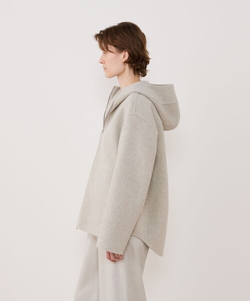 ウールカシミヤダブルフェイス フーデッドショートコート（その他