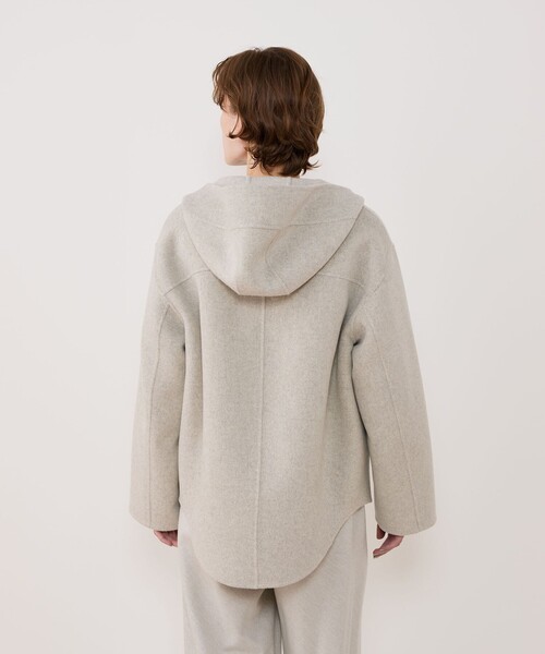 GALERIE VIE（ギャルリー ヴィー）の「ウールカシミヤダブルフェイス フーデッドショートコート（その他アウター・レディース・ライトグレー/ネイビー/グレー・FREE）」の7枚目の写真