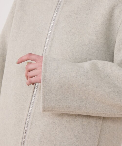 ウールカシミヤダブルフェイス フーデッドショートコート（その他