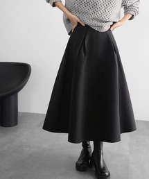 ミモレ丈スカート フレア タック」に該当するスカート