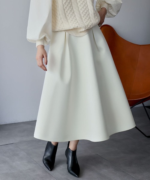 2025AW】ボンディング タック フレアスカート（スカート）｜ELFRANK