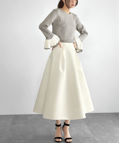 2025AW】ボンディング タック フレアスカート（スカート）｜ELFRANK
