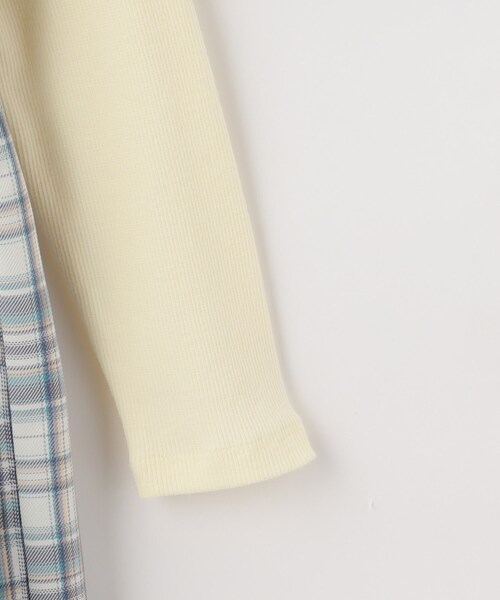 SHOO・LA・RUE（シューラルー）の「【100-150cm】ジップ使いチェックドッキングワンピース（ワンピース・キッズ・ブラウン系その他2/ピンク系2/サックスブルー系1・10/11/12/13/14/15 ）」の8枚目の写真