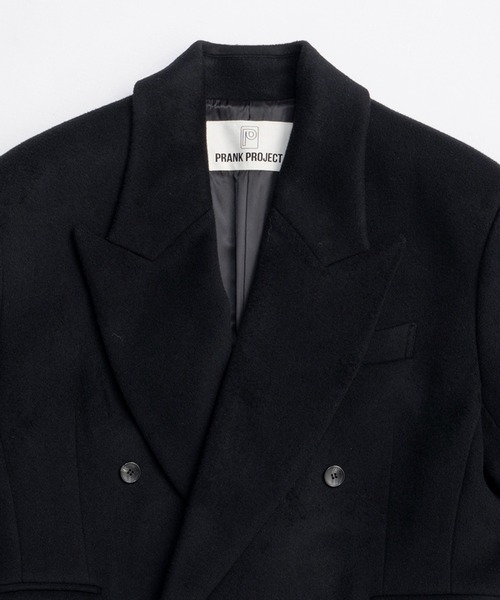 PRANK PROJECT（プランクプロジェクト）の「スーパービックコート / Super Big Coat（チェスターコート・レディース・チャコールグレー/グレイッシュベージュ/ブラック・FREE）」の12枚目の写真