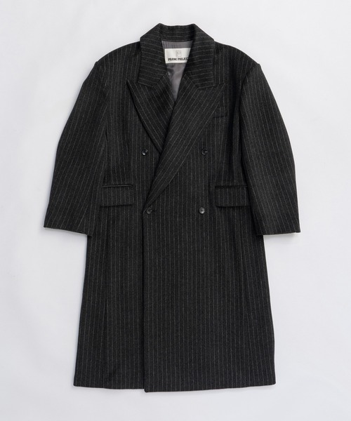 PRANK PROJECT（プランクプロジェクト）の「スーパービックコート / Super Big Coat（チェスターコート・レディース・チャコールグレー/グレイッシュベージュ/ブラック・FREE）」の8枚目の写真