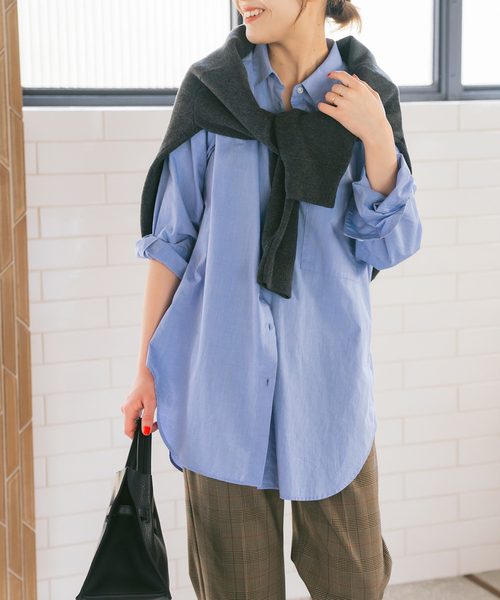 【オンライン在庫なし】Spick and Span⭐︎50コットンオーバーシャツ ≪追加≫50コットンオーバーシャツ | スピック＆スパン(Spick