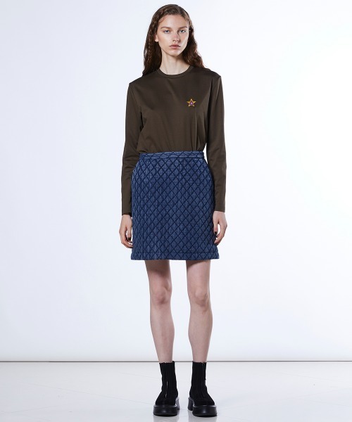 DOUBLE STANDARD CLOTHING(ダブルスタンダードクロージング)の「キルティングデニムスカート(スカート・レディース・インディゴブルー・38/36)」の12枚目の写真