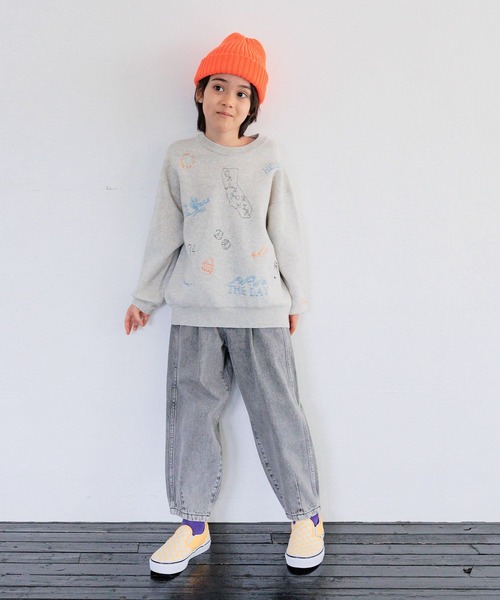BAYFLOW（ベイフロー）の「[選べるデザイン♪]アソートスウェットライクニット(KIDS)（ニット/セーター・キッズ・グレー/チャコール/ネイビー・110cm/130cm/150cm）」の17枚目の写真