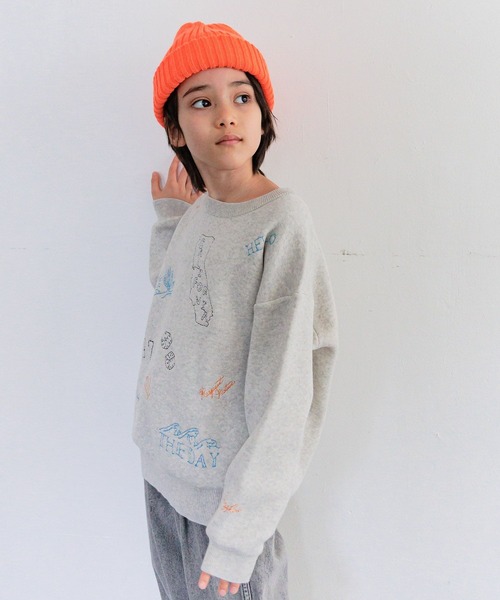 BAYFLOW（ベイフロー）の「[選べるデザイン♪]アソートスウェットライクニット(KIDS)（ニット/セーター・キッズ・グレー/チャコール/ネイビー・110cm/130cm/150cm）」の20枚目の写真