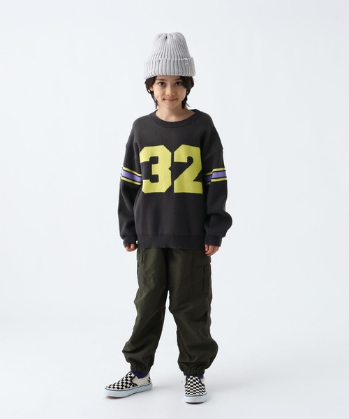 BAYFLOW（ベイフロー）の「[選べるデザイン♪]アソートスウェットライクニット(KIDS)（ニット/セーター・キッズ・グレー/チャコール/ネイビー・110cm/130cm/150cm）」の4枚目の写真