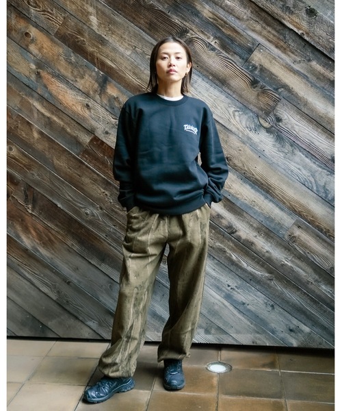 THRASHER（スラッシャー）の「FIRE LOGO CREW SWEAT/THRASHER スラッシャー・クルーネック スウェット トレーナー ストリート スケート（スウェット・メンズ・グレー×サックスブルー/ブラック×ブルー・MEDIUM/LARGE/X-LARGE）」の16枚目の写真