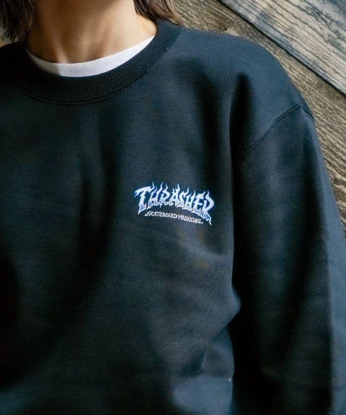 FIRE LOGO CREW SWEAT/THRASHER スラッシャー・クルーネック