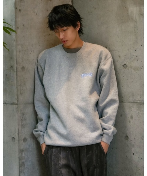 THRASHER（スラッシャー）の「FIRE LOGO CREW SWEAT/THRASHER スラッシャー・クルーネック スウェット トレーナー ストリート スケート（スウェット・メンズ・グレー×サックスブルー/ブラック×ブルー・MEDIUM/LARGE/X-LARGE）」の7枚目の写真