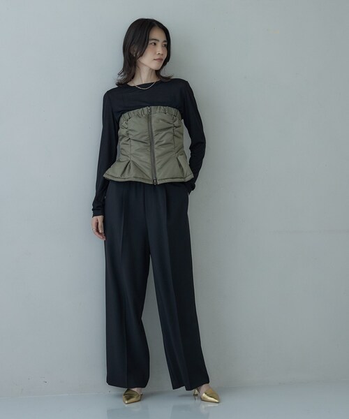 GALLEST（ギャレスト）の「MA1ビスチェ（その他アウター・レディース・オリーブ/ブラック・36）」の4枚目の写真