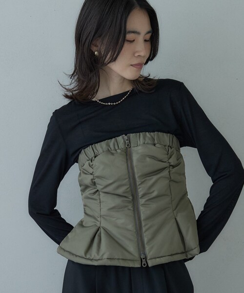 GALLEST（ギャレスト）の「MA1ビスチェ（その他アウター・レディース・オリーブ/ブラック・36）」の7枚目の写真