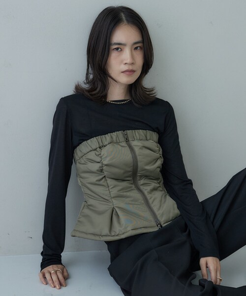 GALLEST（ギャレスト）の「MA1ビスチェ（その他アウター・レディース・オリーブ/ブラック・36）」の11枚目の写真