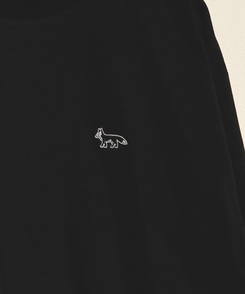 T-MAC OUTING（ティーマック アウティング）の「T-MAC ワンポイント刺繍　オーバーサイズ長袖Tシャツ　FOX刺繍　ルーズシルエット　ロンT（Tシャツ/カットソー・メンズ・グレイッシュベージュ/ネイビー/チャコール/ブラック/ダークグリーン/ブラウン/ホワイト・LL/L/M）」の18枚目の写真