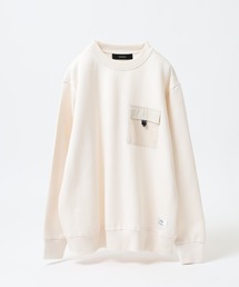 裏起毛フラップポケット付きプルオーバー長袖