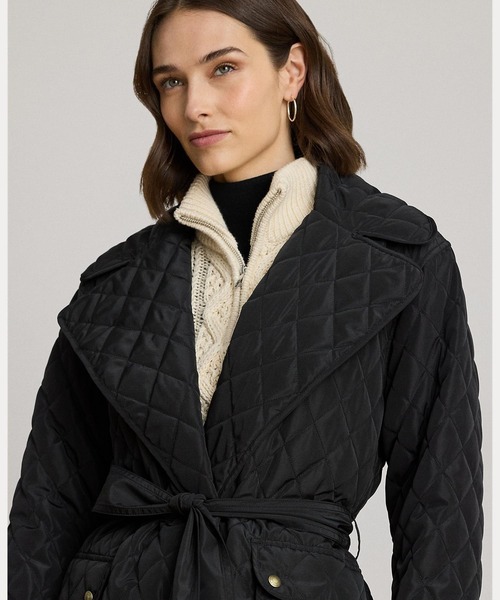 ベルテッド ダイヤモンドキルテッド ラップ コート（その他アウター