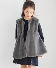 coca（coca）（コカ）の「キッズ フェイクファージップベスト（ベスト・キッズ）」