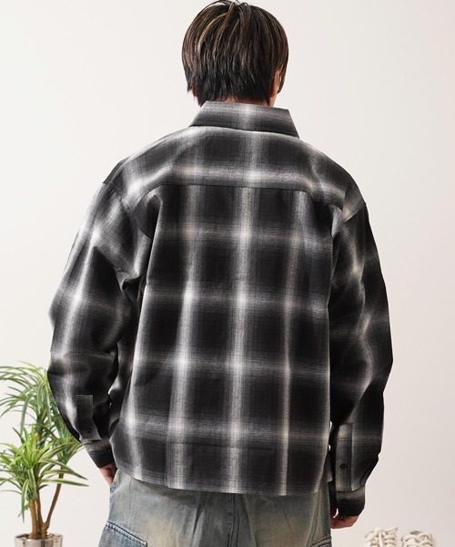 1111clothing(ワンフォークロージング)の「オンブレチェックシャツ / Ombre Check Shirt(シャツ/ブラウス・メンズ・ブラウン/ブルー/ブラック・M/L)」の12枚目の写真