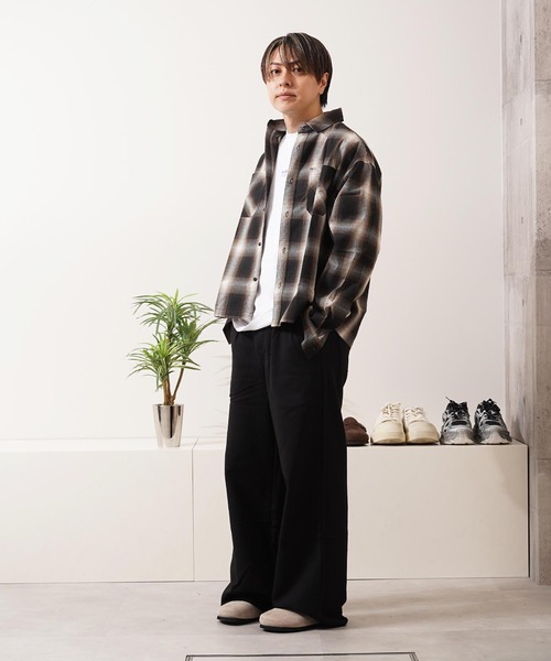 1111clothing(ワンフォークロージング)の「オンブレチェックシャツ / Ombre Check Shirt(シャツ/ブラウス・メンズ・ブラウン/ブルー/ブラック・M/L)」の16枚目の写真