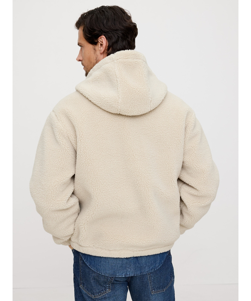 Banana Republic（バナナリパブリック）の「シェルパ フーディー スウェットシャツ（パーカー・メンズ・グリーン/ナチュラル・M/S/XL/L）」の5枚目の写真